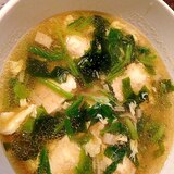 豆腐入り鶏団子の中華スープ